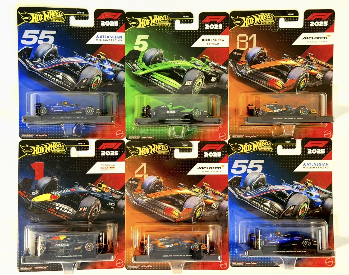 Hot Wheels Formula 1 Premium Set of 6