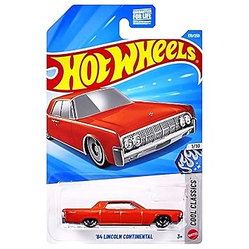 Hot Wheels 64 Lincoln Continental Cool Cassics Ages 3 and Up 170/250 (Orange)