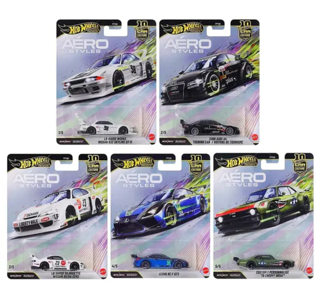 Hot Wheels Premium Car culture Aero Styles set of 5