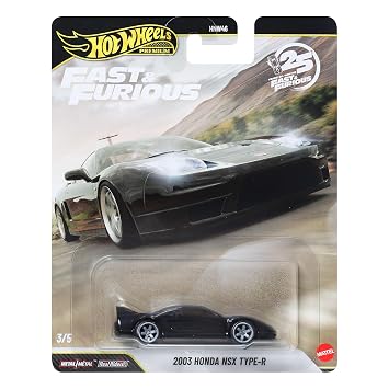 Hot Wheels® 2003 Honda NSX Type R, Premium Fast & Furious™ 1:64 Scale Die-Cast Car for Collectors Inspired by Fast & Furious™ Movie Franchise​​