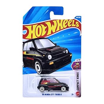Hot Wheels 85 Honda City Turbo II Compact Kings Ages 3 and Up 102/250 (Black)