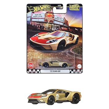 Hot Wheels Boulevard™ '17 Ford GT Premium 1:64 Scale Sports Car, Full Metal Body Construction & Real Riders™ Tires, Toy for Collectors & Car Enthusiasts