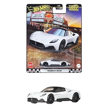 Hot Wheels Boulevard™ Maserati MC20 Premium 1:64 Scale Sports Car, Full Metal Body Construction & Real Riders™ Tires, Toy for Collectors & Car Enthusiasts