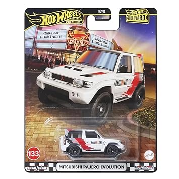 Hot Wheels Boulevard™ Mitsubishi Pajero Evolution Premium 1:64 Scale Sports Car, Full Metal Body Construction & Real Riders™ Tires, Toy for Collectors & Car Enthusiasts