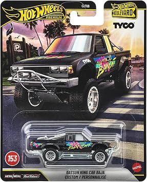 Hot Wheels Datsun King CAB Baja Custom Boulevard™ Vehicle, 1 Premium 1:64 Scale Sports Car, Full Metal Body Construction & Real Riders™ Tires, Toy for Collectors & Car Enthusiasts | Premium Sports Car, Full Metal Body Construction, Real Riders™ Tires, For Collectors & Car Enthusiasts