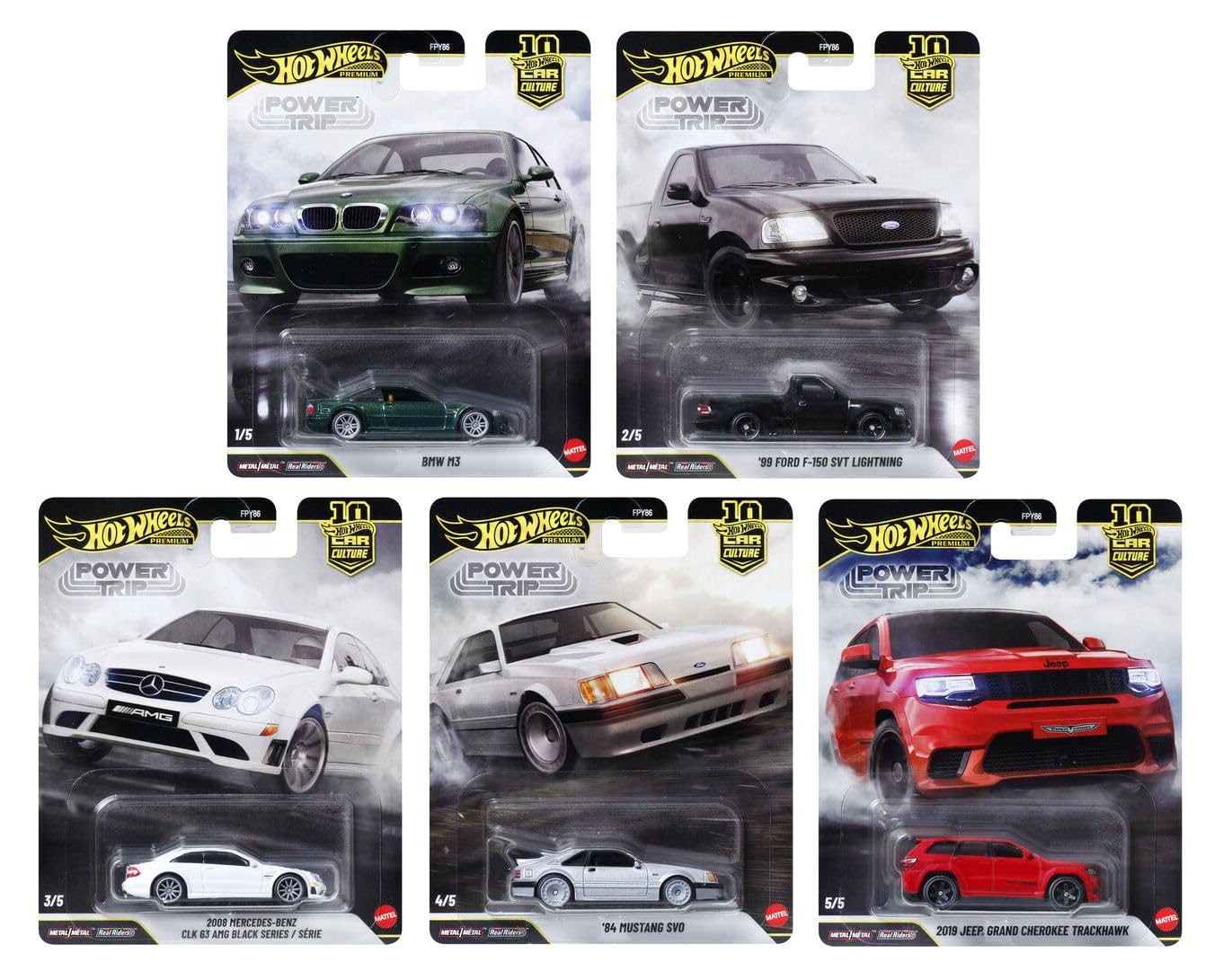 Hot Wheels Premium Car Culture 2026 - Power Trip - FPY86-961R Set of 5