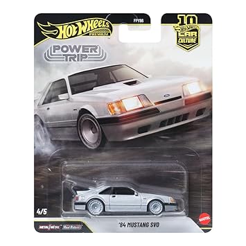 Hot Wheels Premium Car Culture Collectible Toy Car, 1:64 Scale Die-Cast 84 Mustang SVO, Eurospeed Vehicle with Real Riders Tires