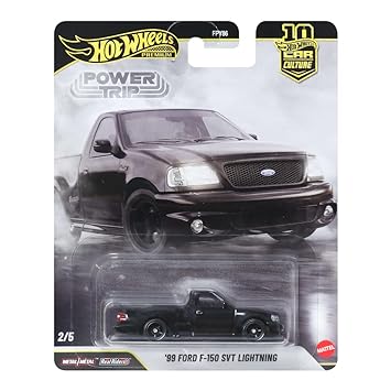 Hot Wheels Premium Car Culture Collectible Toy Car, 1:64 Scale Die-Cast 99 Ford F150 SVT Lightning, Eurospeed Vehicle with Real Riders Tires
