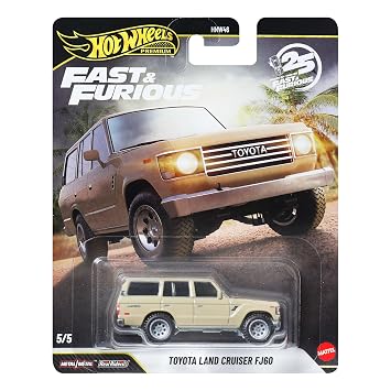 Hot Wheels® Toyota Land Cruiser FJ60, Premium Fast & Furious™ 1:64 Scale Die-Cast Car for Collectors Inspired by Fast & Furious™ Movie Franchise​​