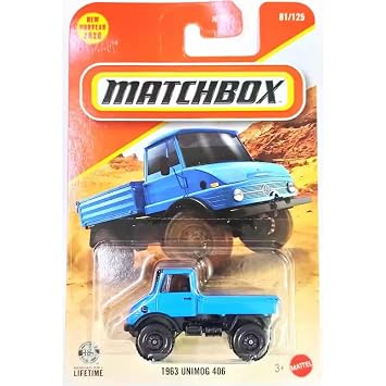 Matchbox 1:64 Scale 1963 Unimog 406 for 3 Years & Above 81/125 (Blue)