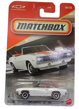 Matchbox 1:64 Scale 1969 Camaro SS 396 for 3 Years & Above 56/125 (White)