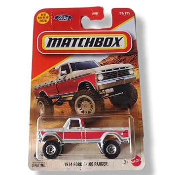 Matchbox 1:64 Scale 1974 Ford F-100 Ranger for 3 Years & Above 69/125 (White)