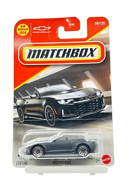 Matchbox 1:64 Scale 2024 Chevrolet Camaro ZL1 Convertible for 3 Years & Above 59/125 (Black)