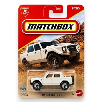 Matchbox 1:64 Scale Lamborghini LM002 for 3 Years & Above 87/125 (White)