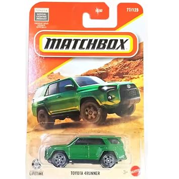 Matchbox 1:64 Scale Toyota 4Runner for 3 Years & Above 77/125 (Green)